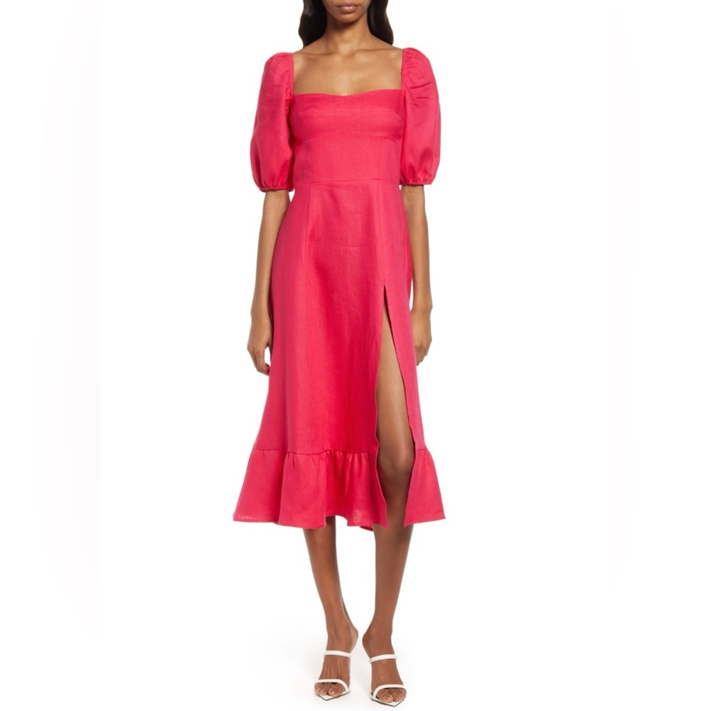 Reformation Belgium Linen Midi Dress